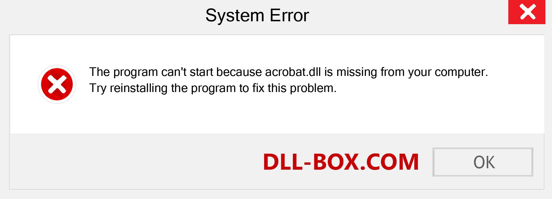  acrobat.dll file is missing?. Download for Windows 7, 8, 10 - Fix  acrobat dll Missing Error on Windows, photos, images
